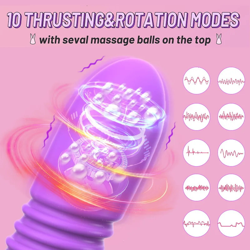 Rotating Vibrator Women Dildo Thrusting Sex Toy Vagina G Spot Massage Clitoris Stimulator Wireless Remote Wearable Vibration 240129