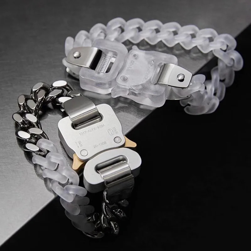 Hip hop Punk Lock Lightning Hero Hip Hop Acrylic Metal Chain Splicing Necklace For Men Women Party Jewelry Hipster 240201