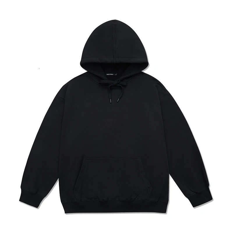 Men Sweatshirt Oversized Hoodies Cotton Solid Korean Fashion Long Sleeve Top Pullovers Vintage Y2k Streetwear Aesthetic Clothing 240126