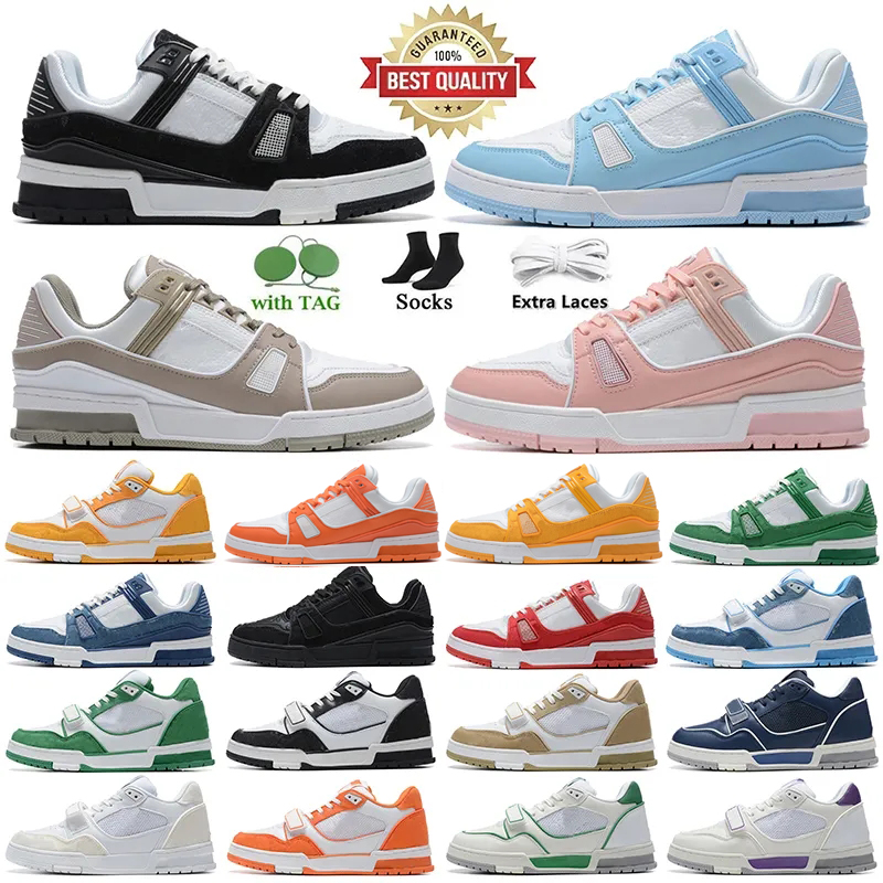 Sneaker designer Virgil Trainers Chaussures décontractées blanc vert rouge lettre bleu superposition plate-forme mode Luxury baskets bas