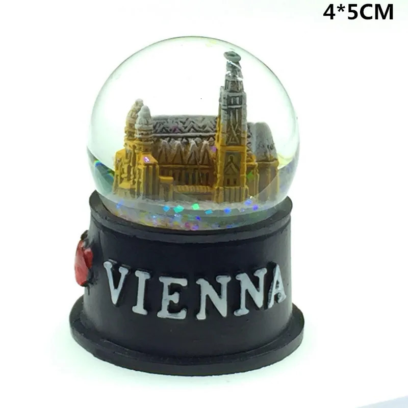 Italy Lucca Australia Belgium Switzerland Germany Etc Snowglobes Fridge Magnet Tourist Souvenirs Desk Decoration Articles 240123