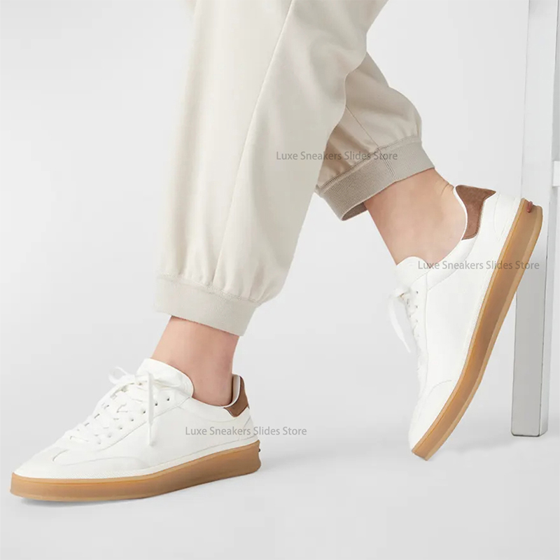 Tennis Walk leather sneakers Low Top Lace up calfskin Athletic shoes Rubber soles trainers casual shoe women's Luxury Designers factory footwear with box