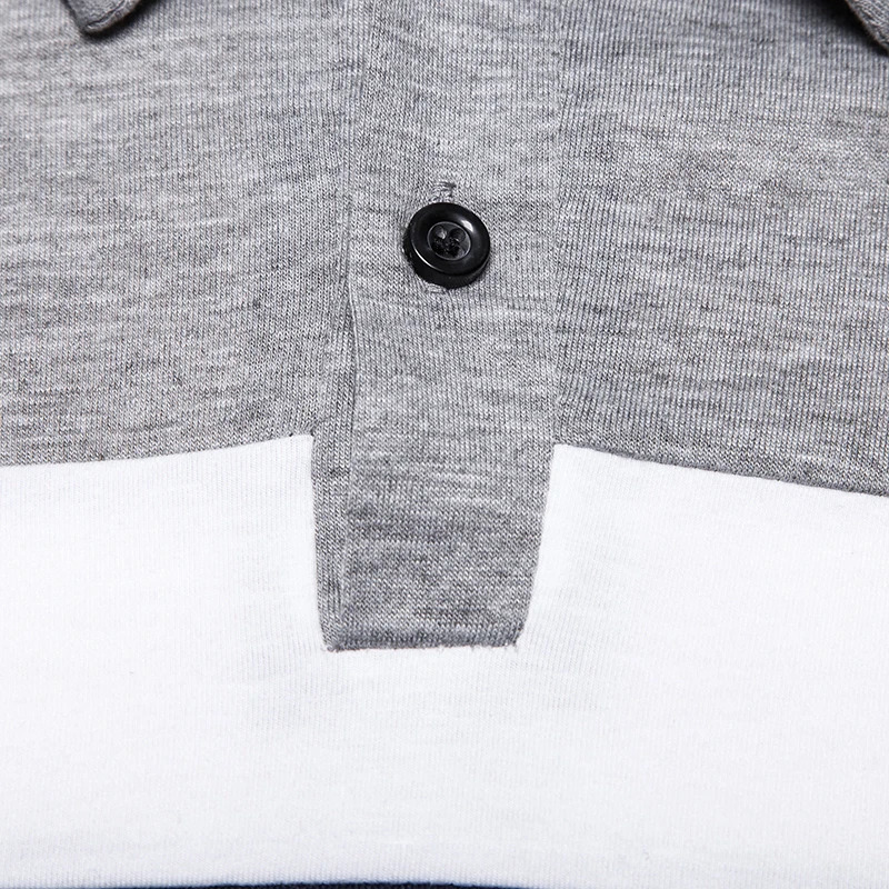 Men's Long Sleeved Polo Shirt Casual Three Color Patchwork Golf Wear Highquality Autumn Top Men's Fashion Clothing 240119