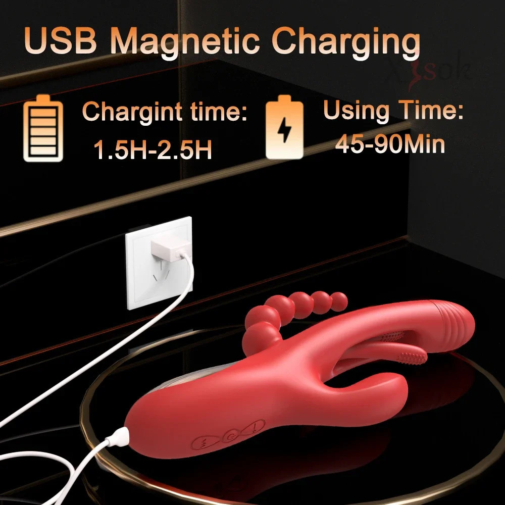 Tapping Flapping Rabbit Vibrator for Women Nipple Clitoris Stimulator Vaginal G Spot Vibrating Female Masturbator Adult Sex Toy 240129