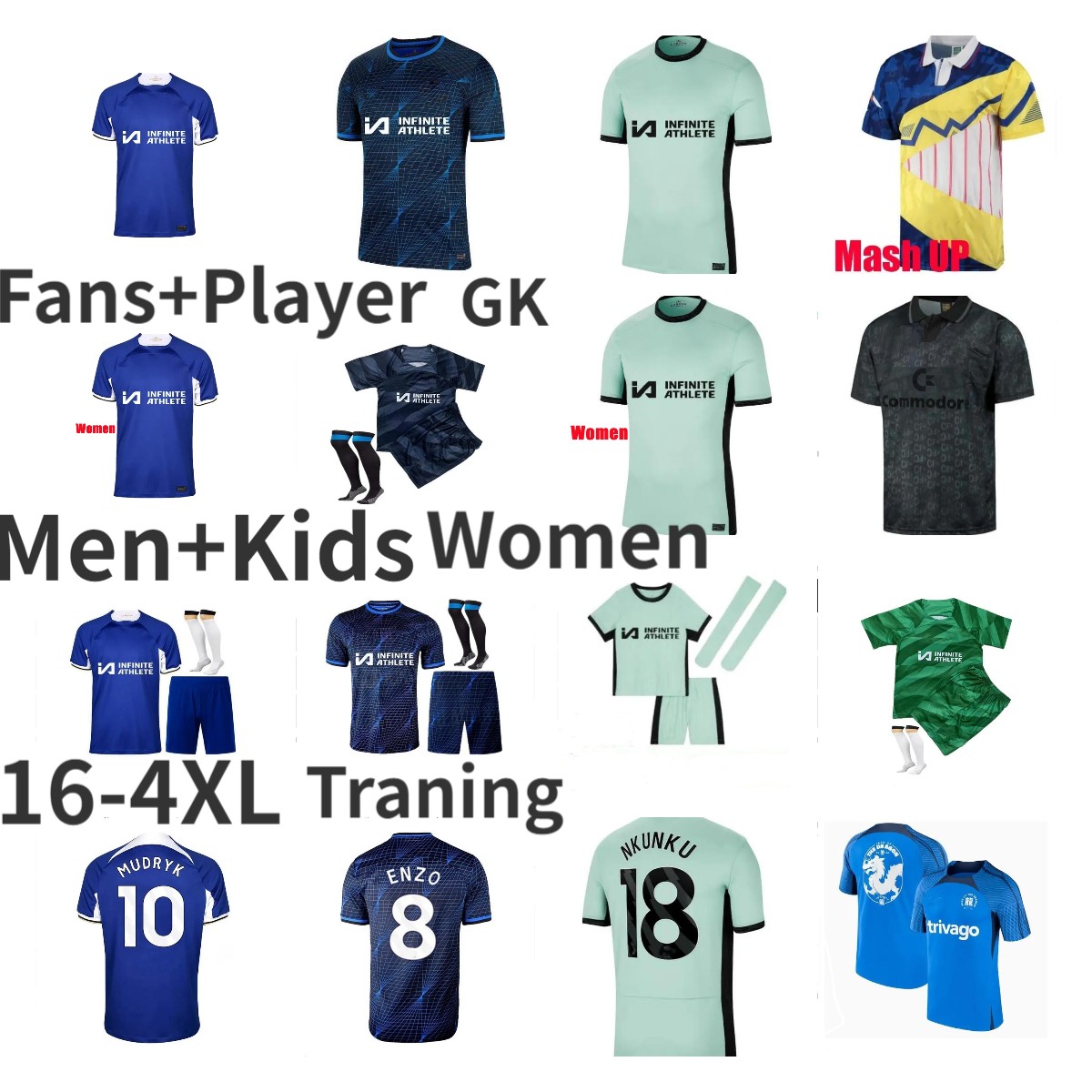2023 CFC MUDRYK soccer jersey Enzo Fernandez Mudryk JAMES STERLING Fofana Cucurella KOULIBALY CAICEDO MUDRYK Chukwuemeka football shirt 23 24 JORGINHO men kids top