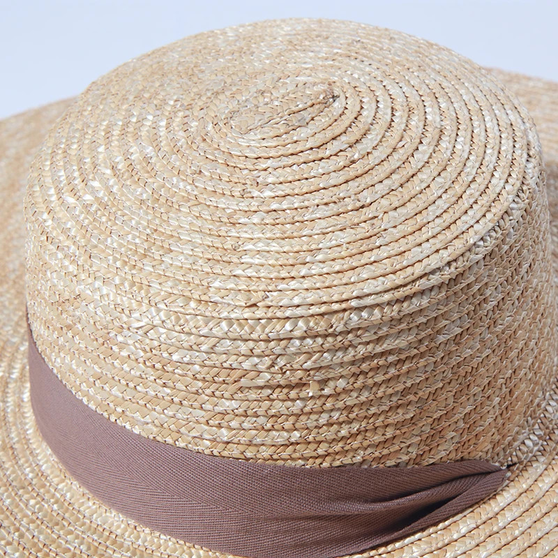 ins Fashion Big Brim Straw Hats For Women Sunmmer Oversized Sun Hats With Neck Strap Ladies UV Protection Vacation Hat 240127