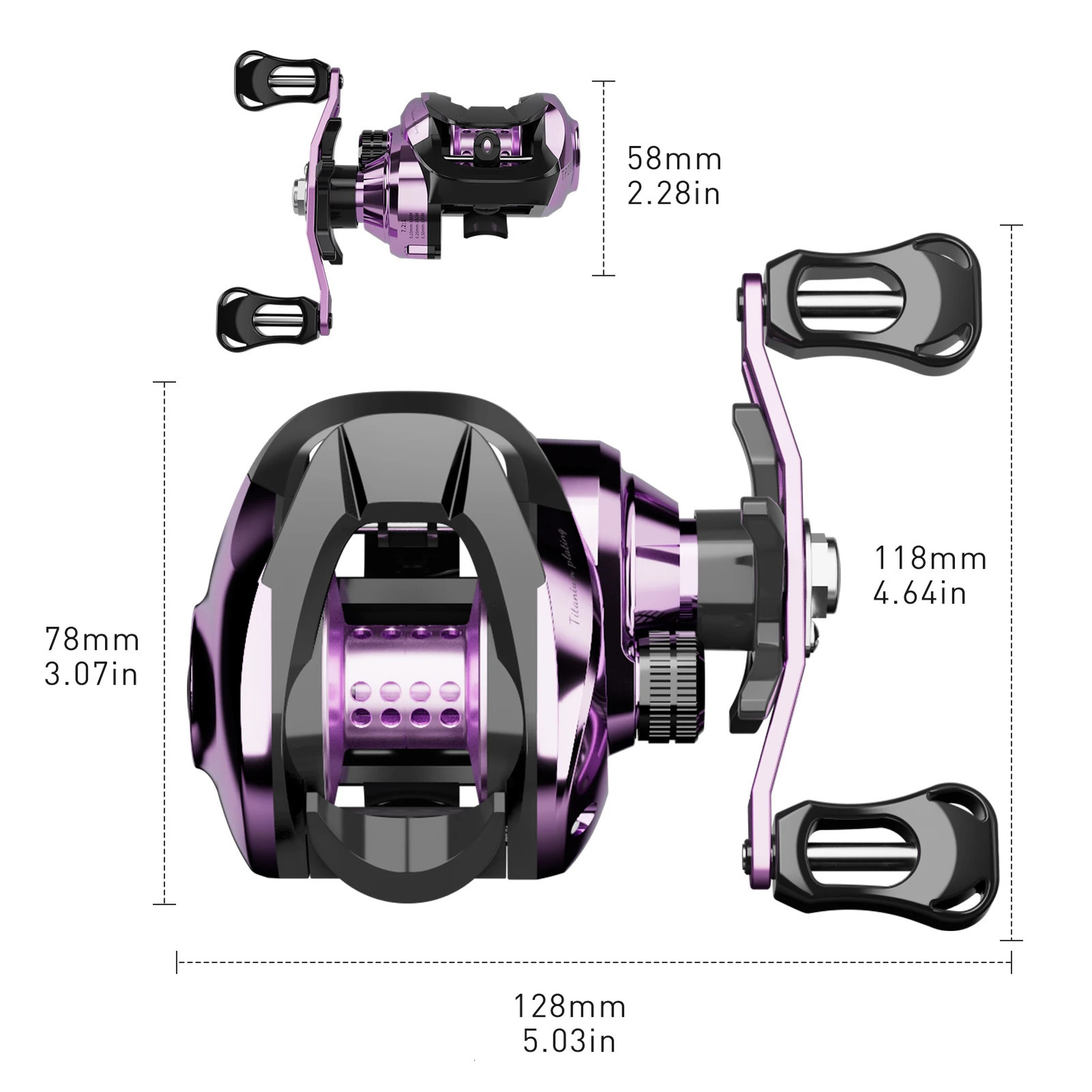 HAUT TON Lightning TP Baitcaster Fishing Reel 72 1Gear Ratio22Lbs31BBFor Freshwater Saltwater Fsihing 240119