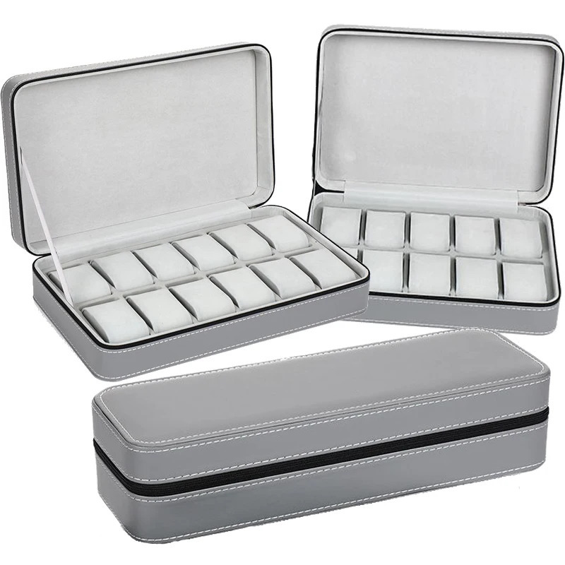 Watch Box PU Leather Watch Case Watch Storage Box for Quartz Watcches Jewelry Boxes Display Gift 240124