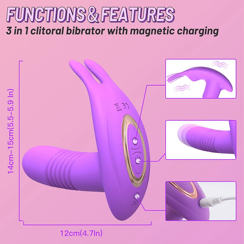 Rotating Vibrator Women Dildo Thrusting Sex Toy Vagina G Spot Massage Clitoris Stimulator Wireless Remote Wearable Vibration 240129