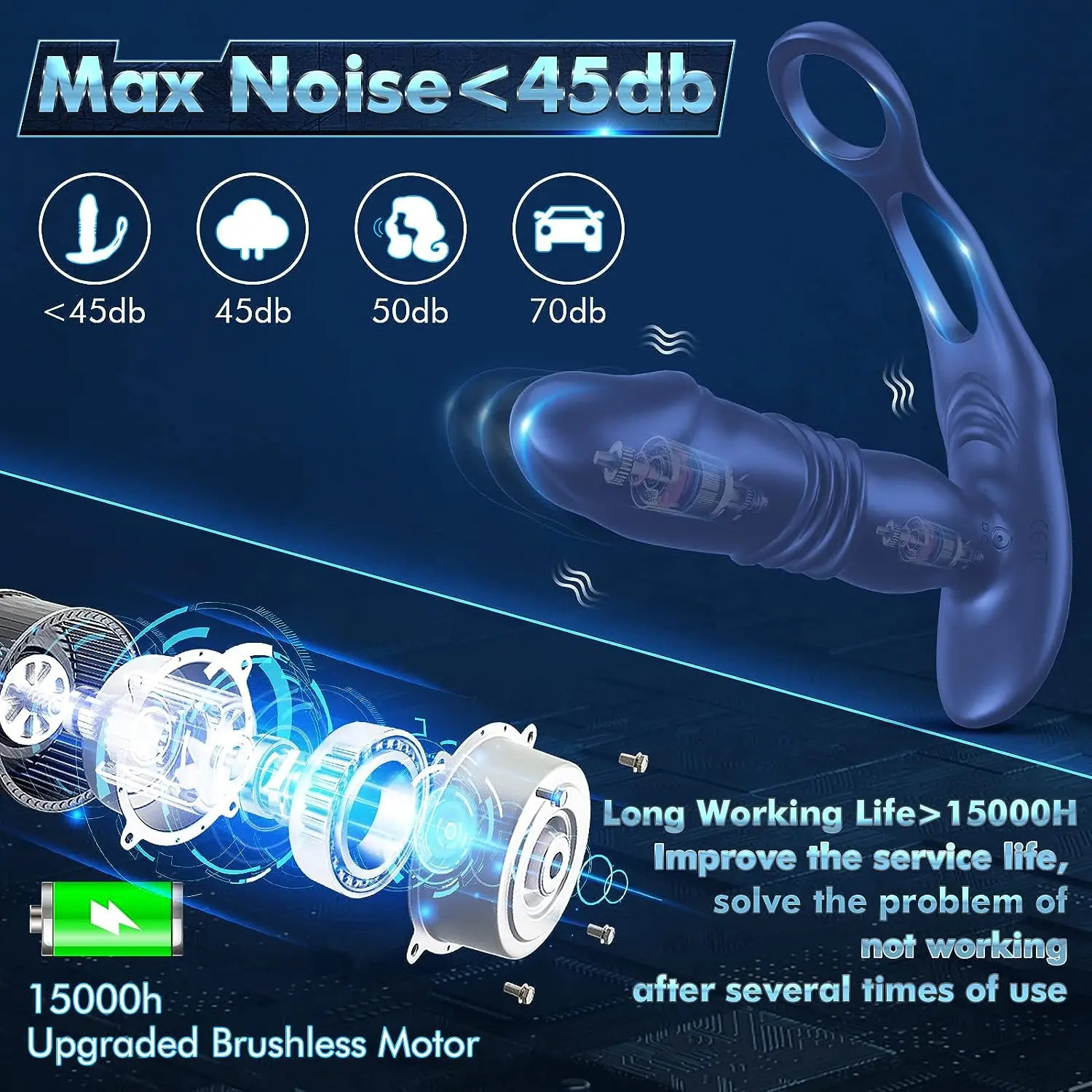 Thrusting Butt Plug for Men with Penis Cock Ring Remote Anal Vibrator Telescopic Vibrating Prostate Stimulator Sex Toy 240202 - view 6