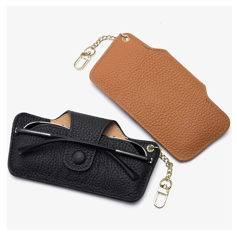 Custom Name Glasses Case Men Women Lychee Grain Leather Sunglasses Case Travel Glasses Bag Portable Glasses Storage Box 240118