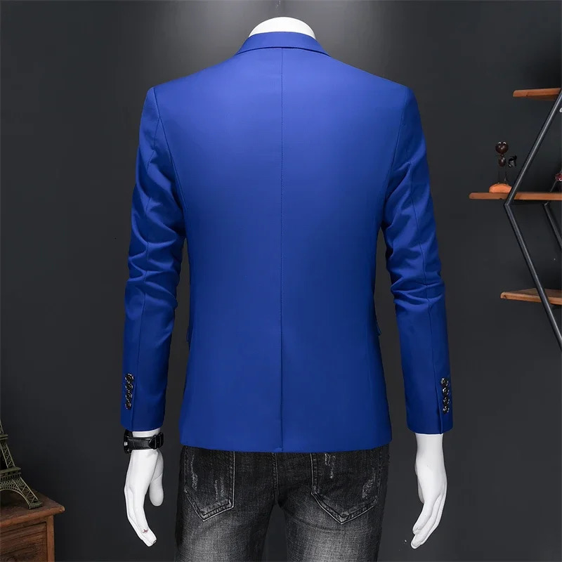 High Quality Business Slim Fit Single Buttons Suits Jacket Men Slim Fit Casual Fashion Wedding Groom Tuxedo Blazer Coats 6XL-M 240126