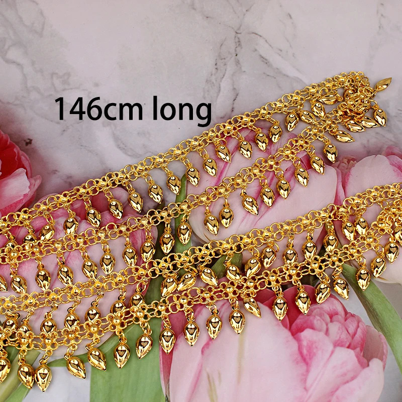 Kurd Women Body Chain Gold Plated Dangling Dress Acessory Middle East Bridal Body Jewelry Ethnic Accesorios Festival Bride Gift 240127