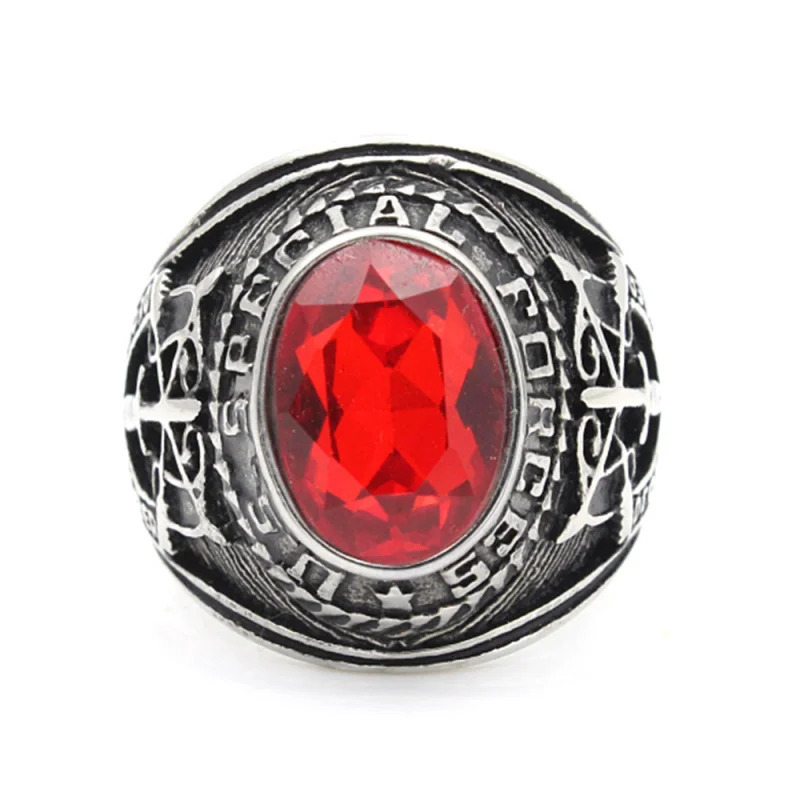 Me Stainless Steel United Stated Army Special Force Military Ring 240125