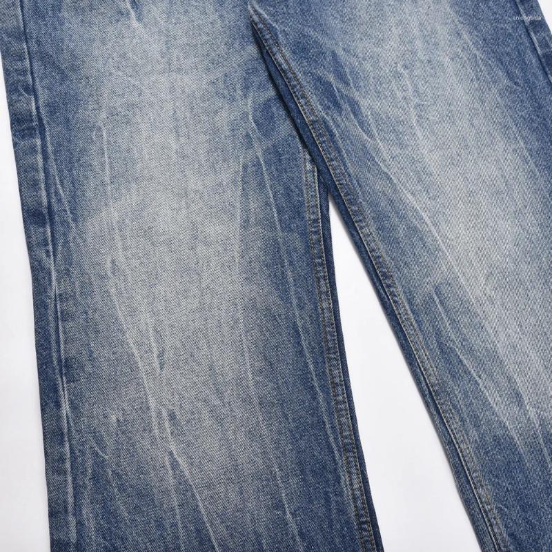 Mens Jeans Mens Baggy Y2k Streetwear Blue Trousers Loose Straight Leg Vintage Distressed Casual Fashion Street Wide Denim Pants