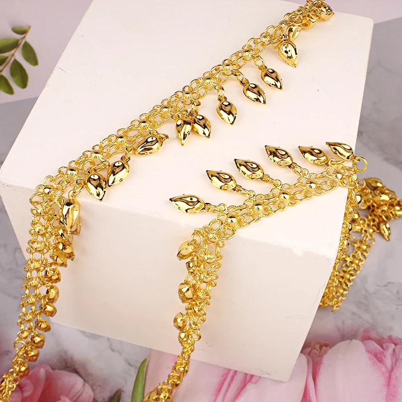 Kurd Women Body Chain Gold Plated Dangling Dress Acessory Middle East Bridal Body Jewelry Ethnic Accesorios Festival Bride Gift 240127