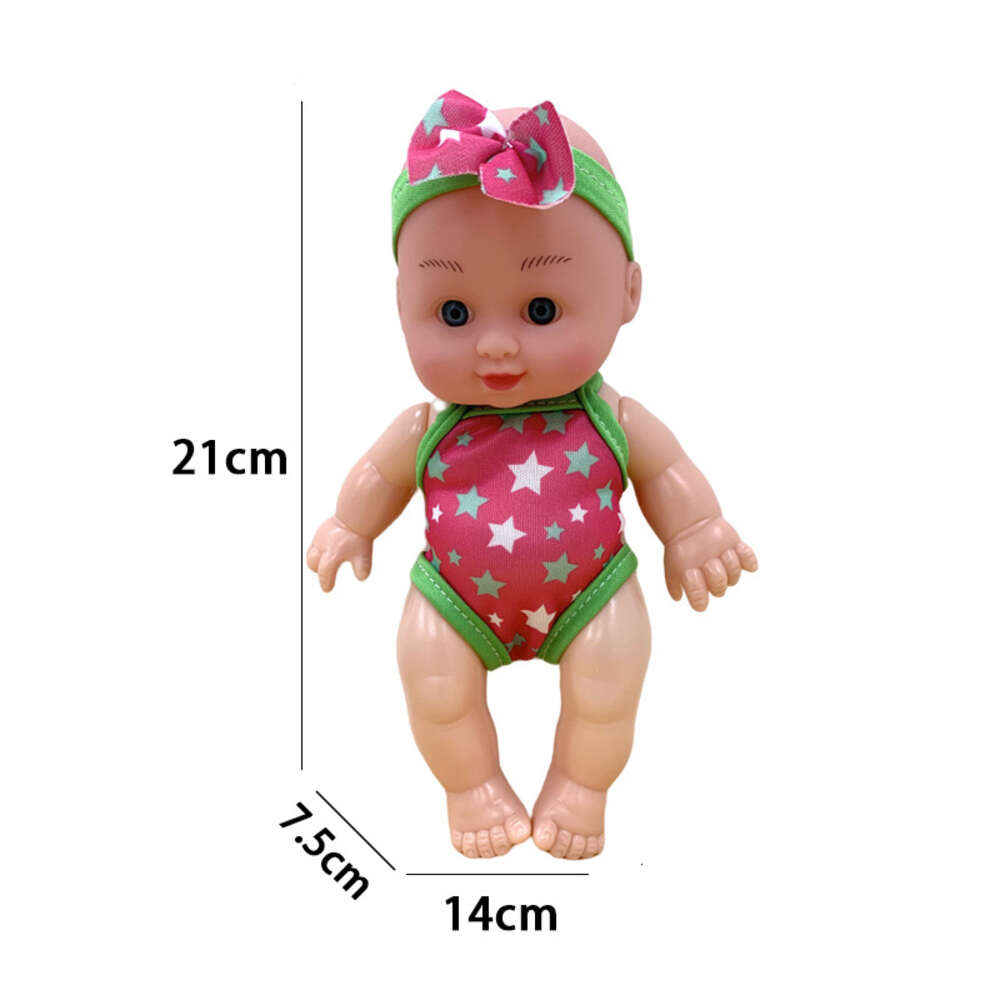 Wholesale Soothing Silicone Simulation Baby Doll Enamel Childrens Soft Rubber Toy Gift