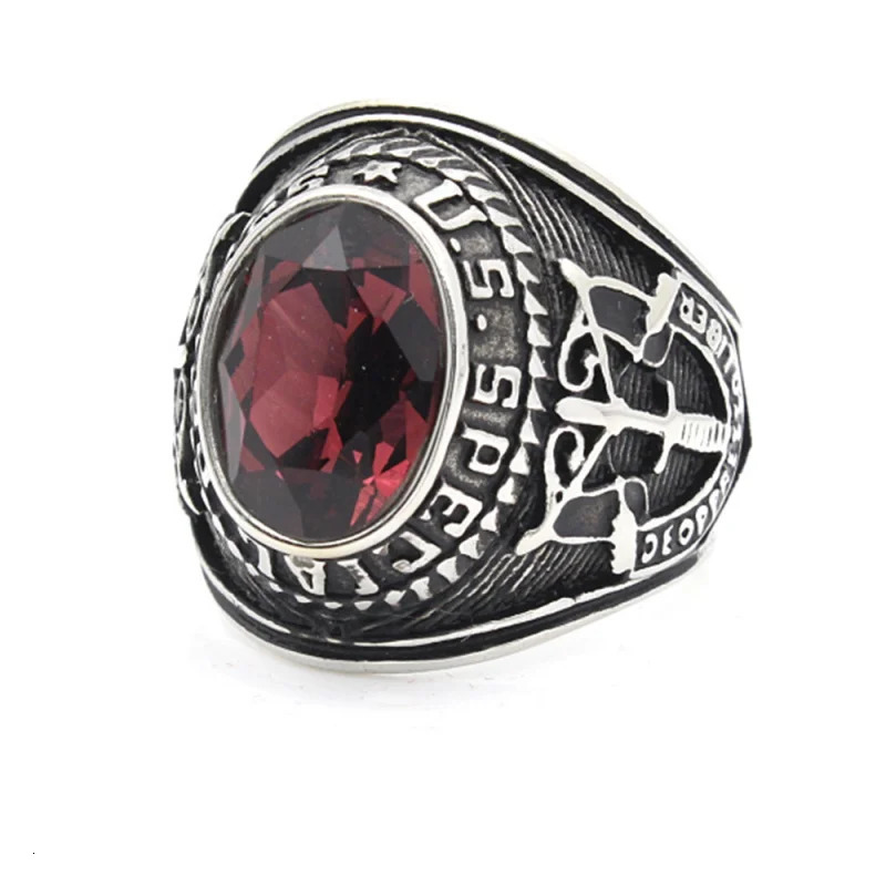 Me Stainless Steel United Stated Army Special Force Military Ring 240125