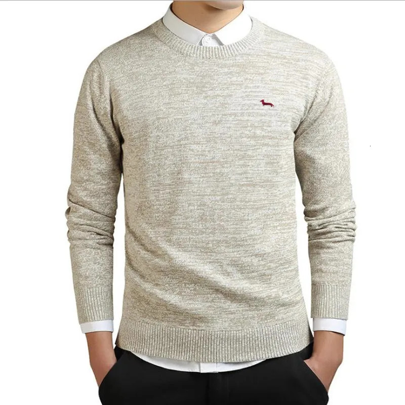 Spring Autumn Fashion Casual Knitted Sweater Mens Harmont 100%cotton solid pullover men Blaine O-neck slim fit sweaters 240122