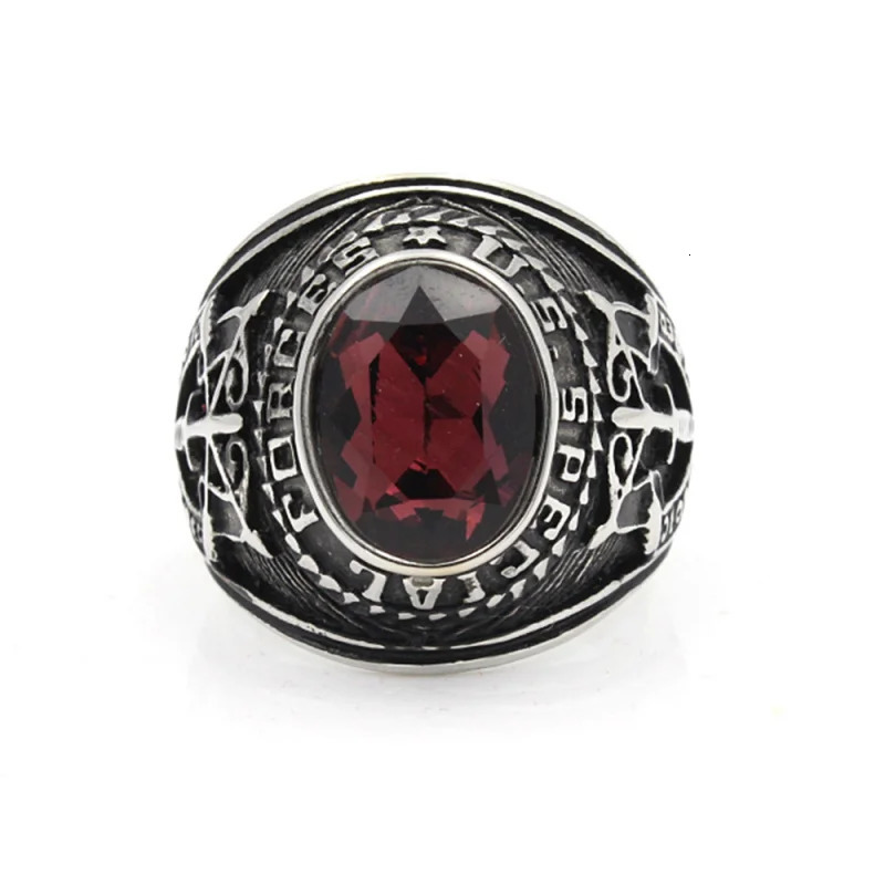 Me Stainless Steel United Stated Army Special Force Military Ring 240125
