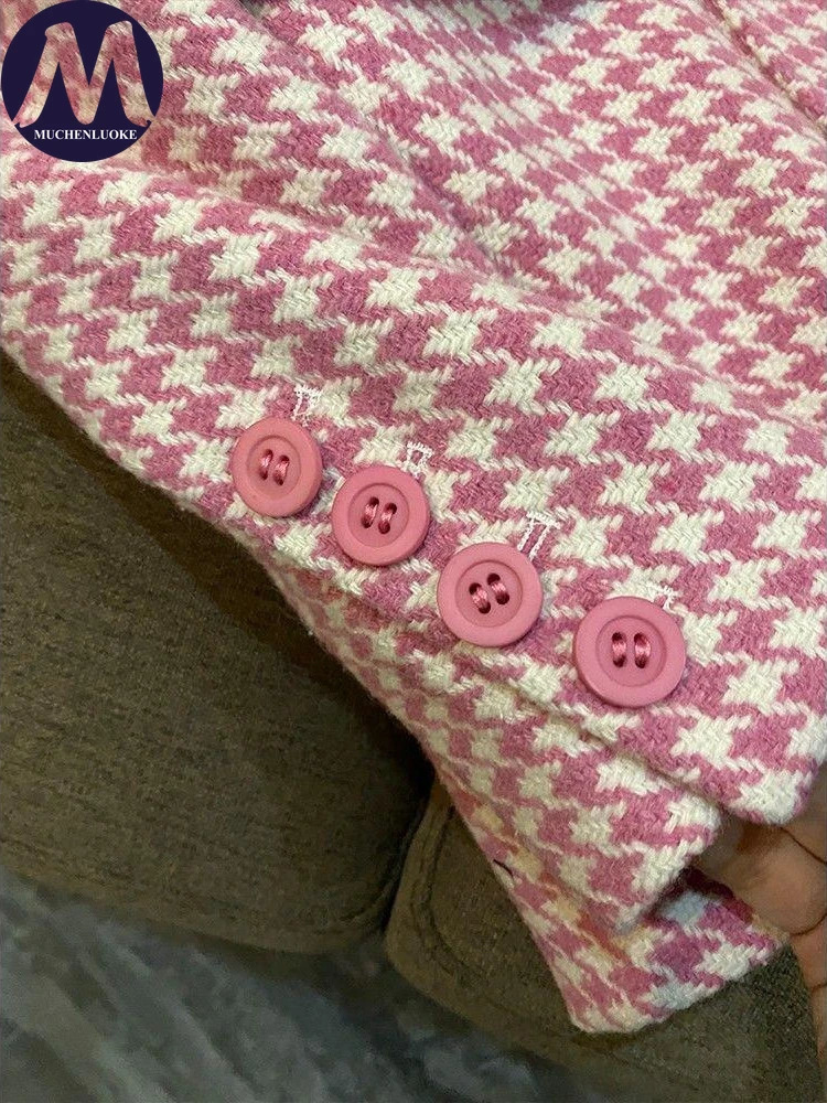 Chic and Elegant Woman Jacket Spring Autumn British Style Mid Length Blazer Coats Fashionable Slim Fit Womens Clothing Blazers 240123