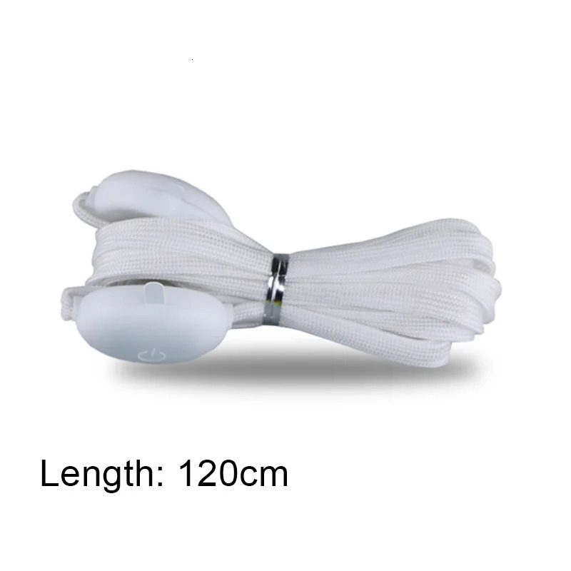 LED Sport Shoe Laces Luminous Shoelaces Glow Strings Round Flash Light No Tie Lazy Party Decor 240130