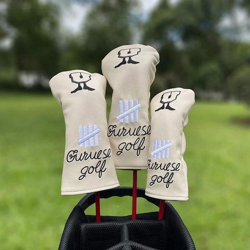 Fashion Golf Club #1 #3 #5 Wood Headcovers Driver Fairway Woods Cover PU Leather Head Covers 240127