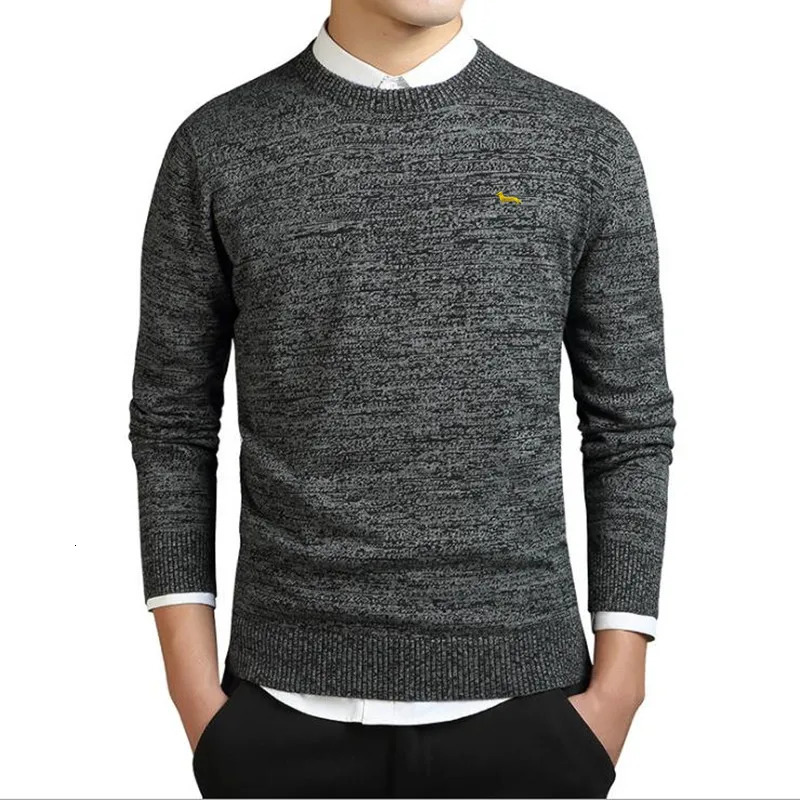 Spring Autumn Fashion Casual Knitted Sweater Mens Harmont 100%cotton solid pullover men Blaine O-neck slim fit sweaters 240122