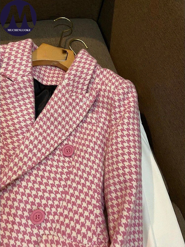 Chic and Elegant Woman Jacket Spring Autumn British Style Mid Length Blazer Coats Fashionable Slim Fit Womens Clothing Blazers 240123