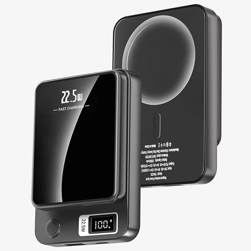 22.5W Wireless Powerbank 10000mAh Magnetic Power Bank Super Fast Charging For iPhone Samsung Huawei Portable Magsafe Charger