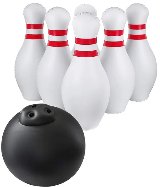 Giant Inflatable Bowling Set For Kids Adults Outdoor Sports Toys Family Lawn Yard Games Parent Child Interactive Game 240202