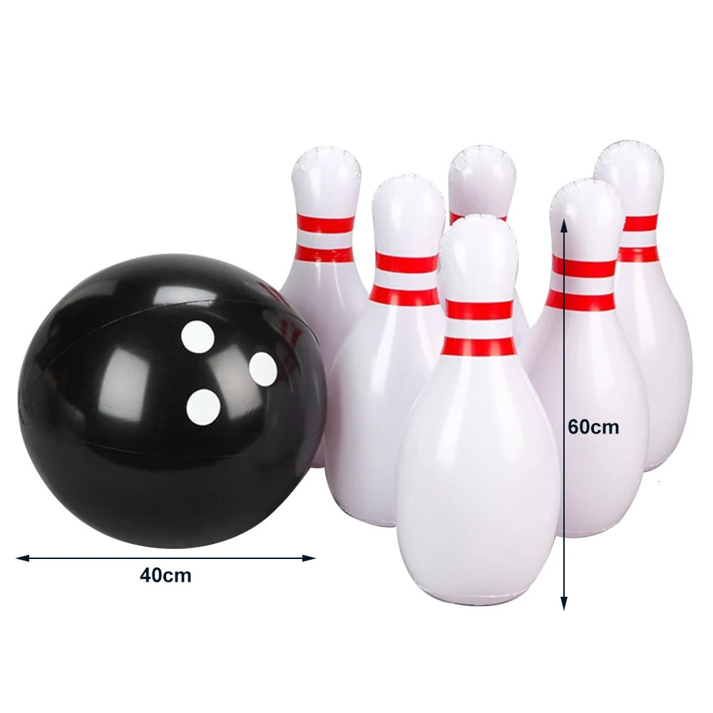 Giant Inflatable Bowling Set For Kids Adults Outdoor Sports Toys Family Lawn Yard Games Parent Child Interactive Game 240202