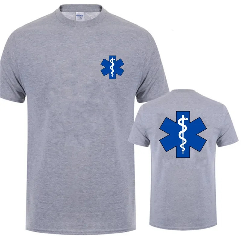 EMT Emergency Ambulance Printed T Shirt Men Women Fashion Summer Streetwear O-Neck T-Shirt Casual Cotton Short Sleeve Tshirt 240129