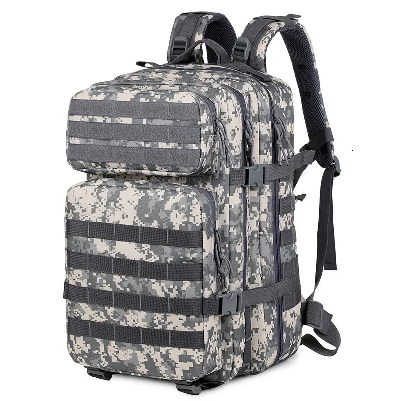 Men Army Military Tactical Backpack 900D Polyester 45L 3P Softback Outdoor Waterproof Rucksack Hiking Camping Hunting Bags 240202