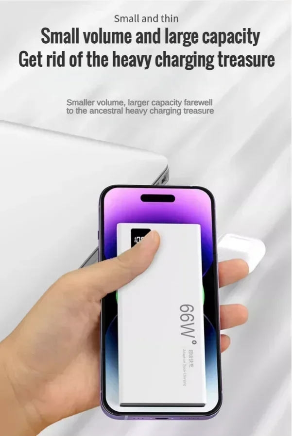 New 30000mAh Power Bank 66W Super Fast Charging For iPhone 13 14 Huawei Xiaomi Samsung PD 20W External Battery Charger Powerbank
