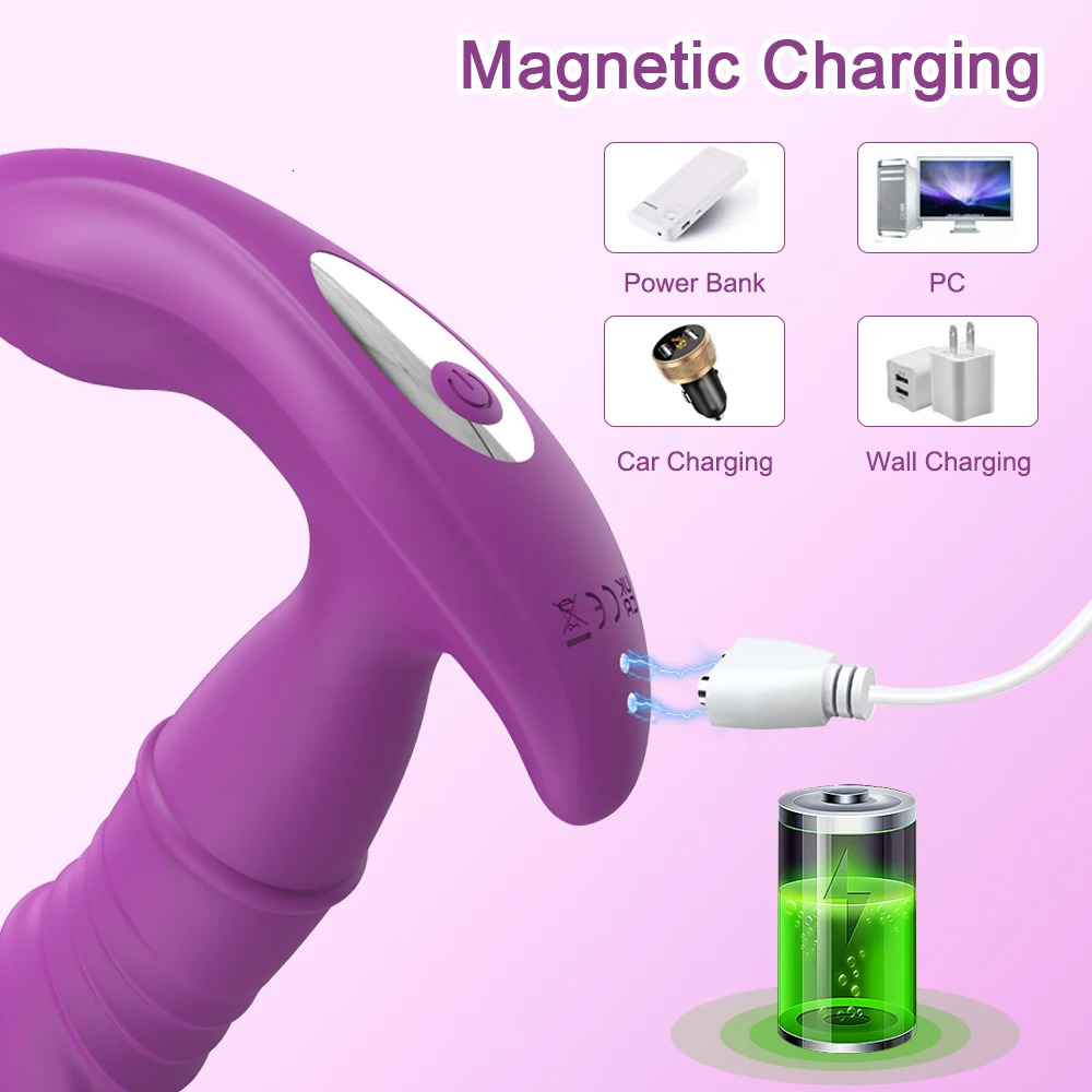 Bluetooth APP Thrusting Vibrator For Women Dildo Telescopic Pats G Spot Clitoris Stimulator Remote Butt Plug Sex Toy For Couples 240129