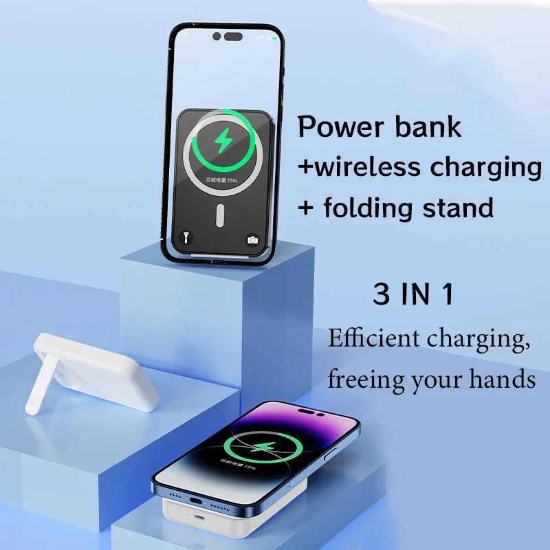 Original Magsafe Magnetic Wireless Power Bank Fast Charging Portable Power Bank External Battery for Xiaomi 14 Backup Battery