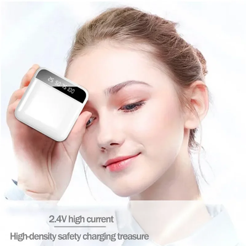 Detachable Three-wire Power Bank 20000 mAh Large Capacity External Battery Portable Dual USB Charging Supports Apple Type-c