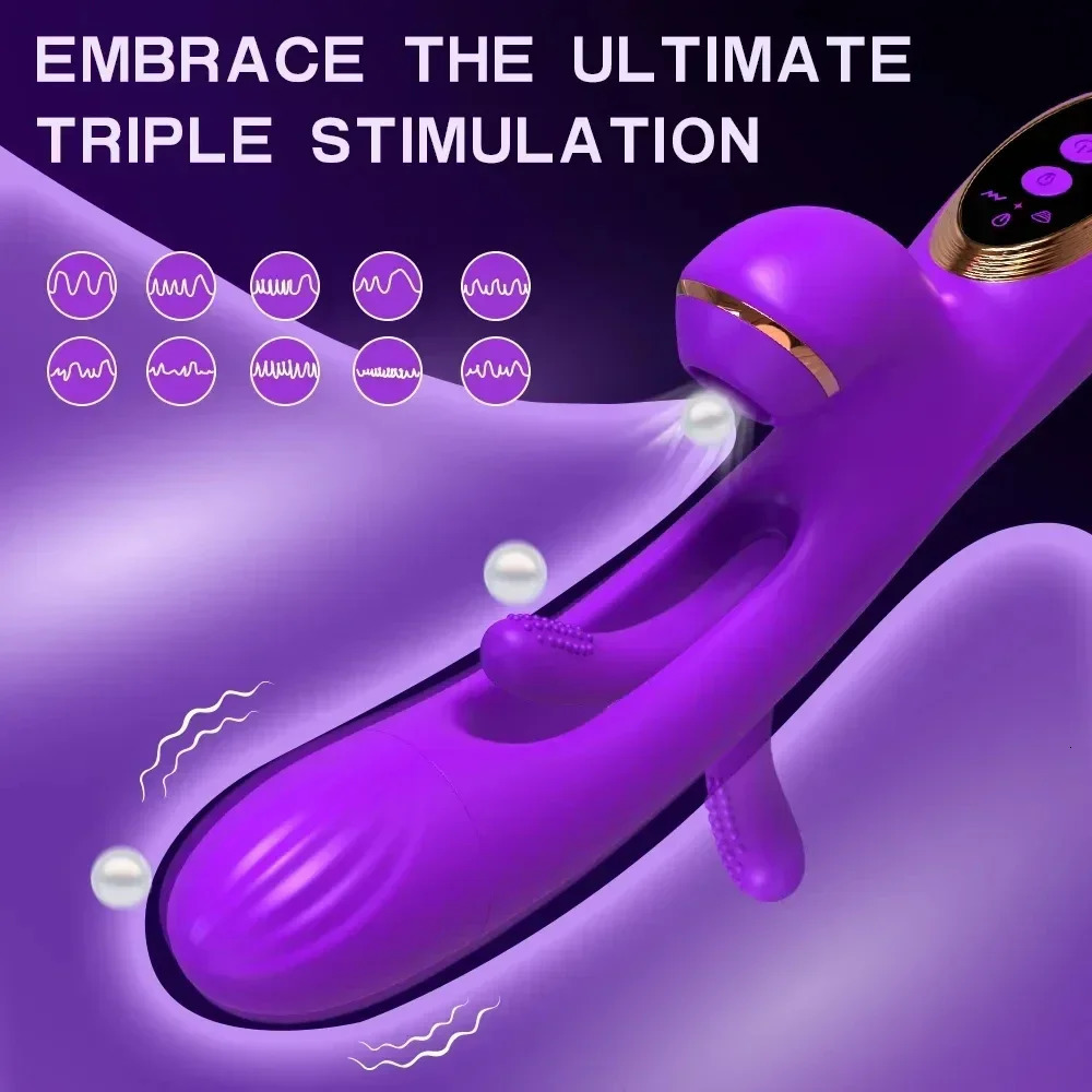Rabbit Patting Dildo Vibrator for Women Clitoris Nipple Sucking Stimulator Vagina Massager Female Sucker Vibrator Adults Sex Toy 240129