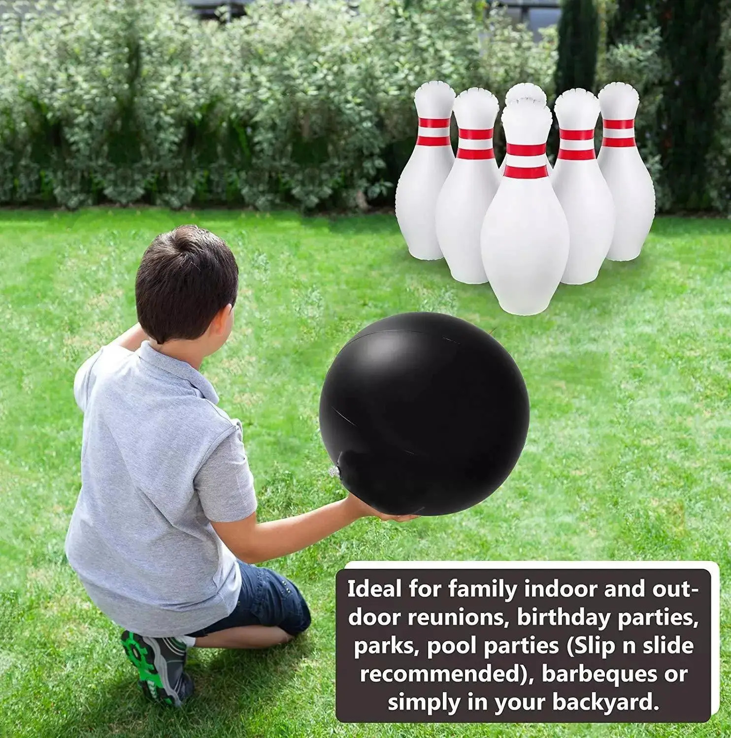Giant Inflatable Bowling Set For Kids Adults Outdoor Sports Toys Family Lawn Yard Games Parent Child Interactive Game 240202