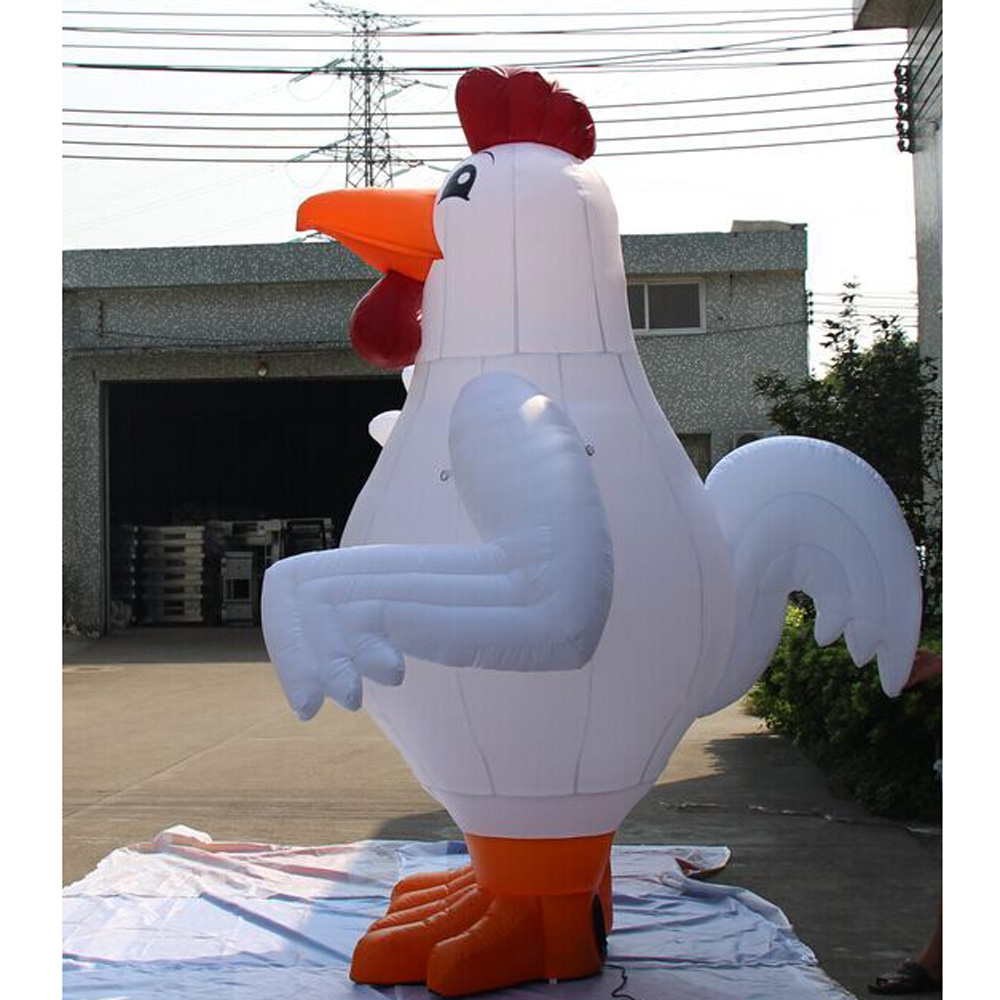 6mH (20ft) With blower wholesale Customized Giant Inflatable Chicken for Fried Restaurant Advertising /Cock Rooster Animal Balloon Outdoor Display