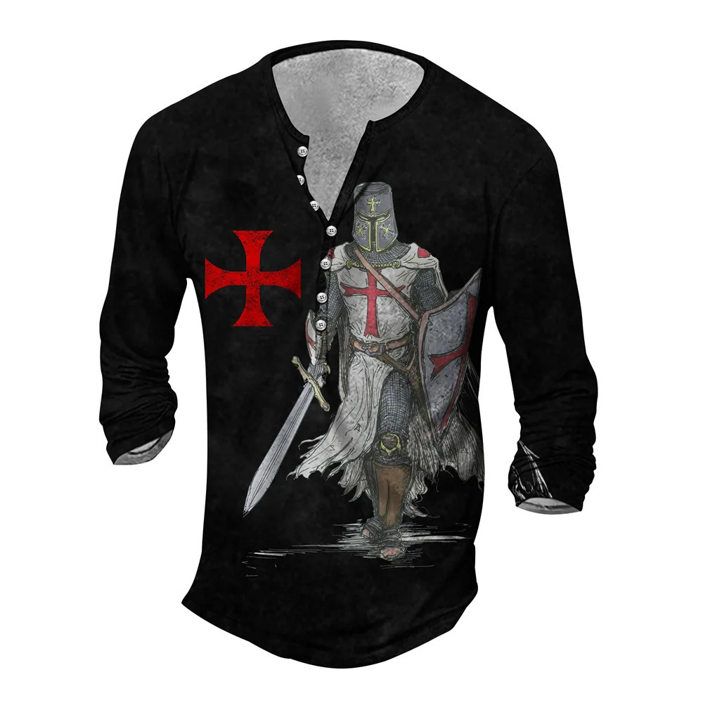 Vintage Men's Tshirts 3D Printed Ship Long Sleeve Tshirt Oversized Navigation Top Tee Shirt Man Clothes Punk Streetwear 240119