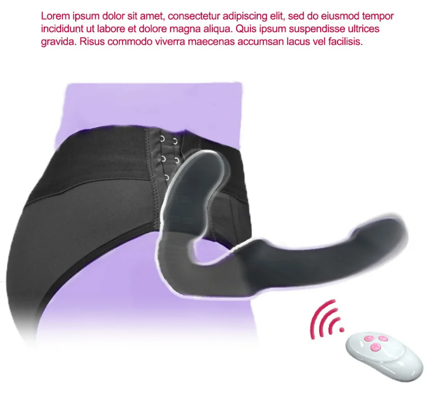 10Speed Strapless Strap on G-spot Vibrator Double Ended Dildo Sex Lesbian Adult Sex Toys for Women Couple Anal Prostate Massager 240129