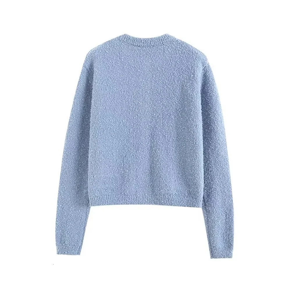 UNIZERA Autumn and Winter Womens Fashion Style Versatile Pocket Button Decoration Sweater Knitted Cardigan Coat 240130