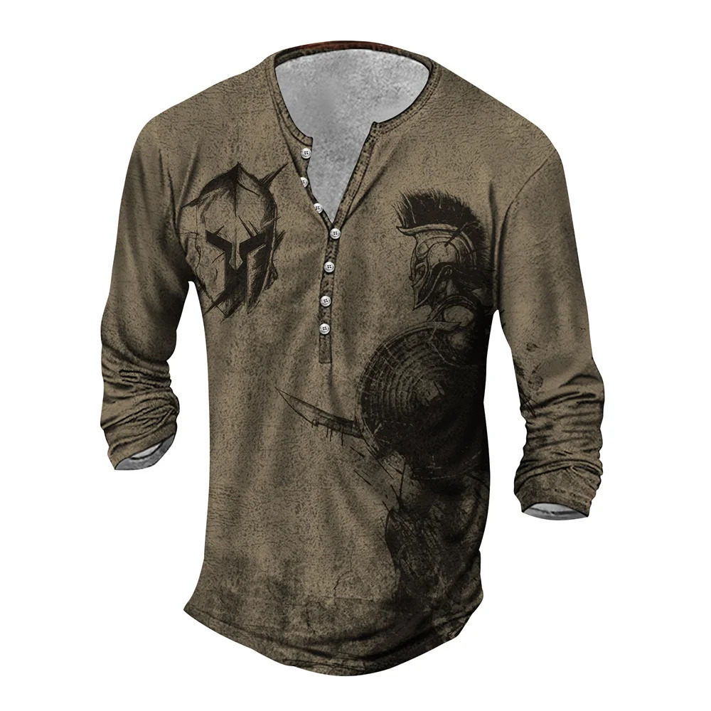 Vintage Men's Tshirts 3D Printed Ship Long Sleeve Tshirt Oversized Navigation Top Tee Shirt Man Clothes Punk Streetwear 240119