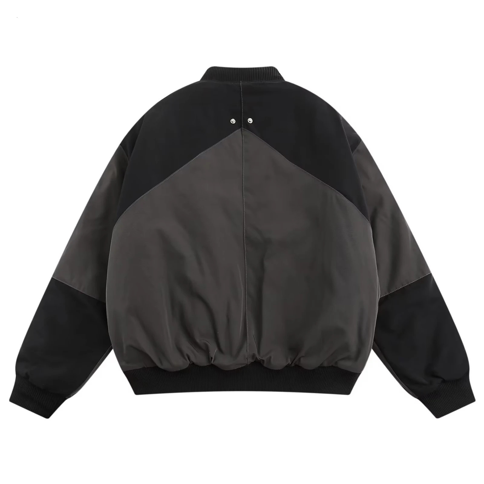 Retro Bomber Jacket Men Zip Up Patchwork Cotton-padded Baseball Jackets Spring Harajuku Coat Unisex Loose Autumn Thicken Outwear 240126