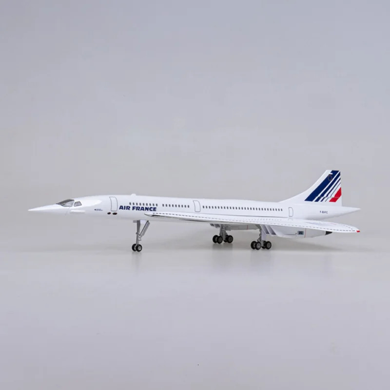 50CM 1/125 Scale Plane Concorde Air France Airline Model Airplane Toy Resin Airfrance Aircraft with Landing Gears Lights 240119