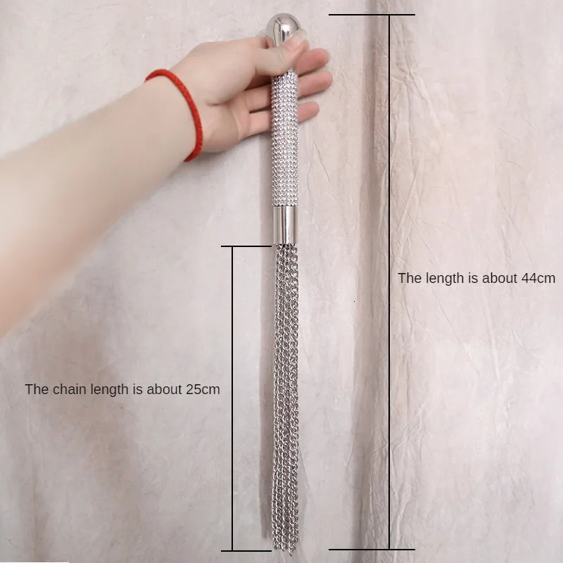 Diamond Handle Chain Whip Sex Toys For Couples Passion Spanking Paddle Whips Restraints Flogger 240129