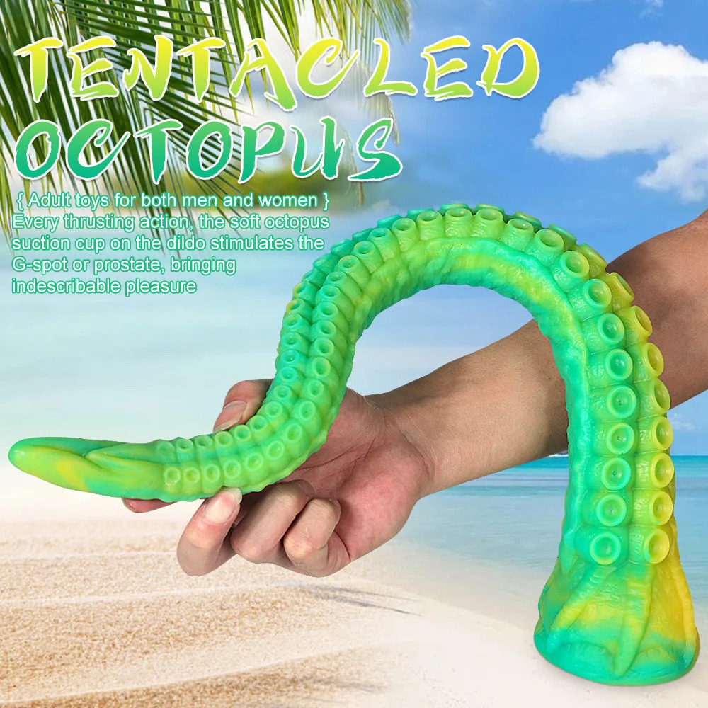 Long Anal Dildo Deep Explore Prostate Massage Buttplug Sex Toys For Women Men Vaginal Plug Soft Tentacle Anus Shop 240202