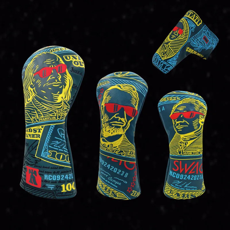 Qresident Golf Club #1 #3 #5 Wood Headcovers Driver Fairway Woods Cover PU Leather High quality Putter Head Covers 240202